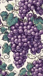 purple grape vine pattern background wallpaper illustration 6