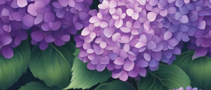 purple hydrangea ortensia flower aesthetic background wallpaper illustration 4