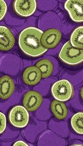 purple kiwi fruit pattern background illustration aesthetic wallpaper 2