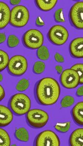 purple kiwi fruit pattern background illustration aesthetic wallpaper 3