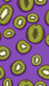 purple kiwi fruit pattern background illustration aesthetic wallpaper 4