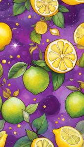 purple lemon pattern background illustration 1