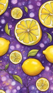 purple lemon pattern background illustration 3