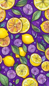 purple lemon pattern background illustration 4