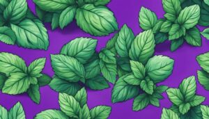 purple mint plant background aesthetic illustration wallpaper 1