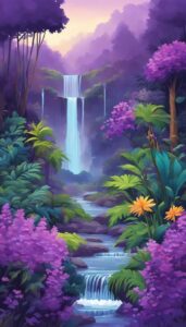 purple rain background wallpaper aesthetic illustration 1