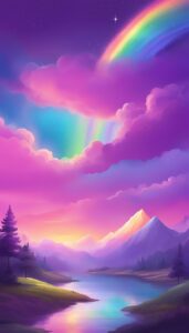 purple rainbow background wallpaper aesthetic illustration 2