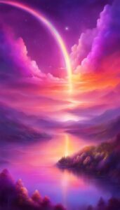 purple rainbow background wallpaper aesthetic illustration 3