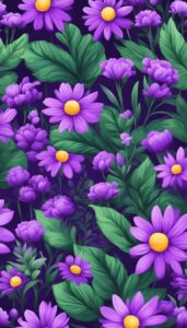 purple summer phone aesthetic wallpaper background illustration 2