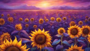 purple sunflower background illustration aesthetic 1