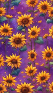 purple sunflower background illustration aesthetic 2