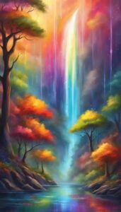 raining rainbow background wallpaper aesthetic illustration 3