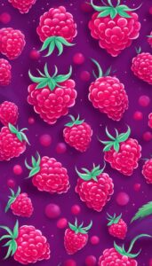 raspberries purple pattern background wallpaper aesthetic illustration 3