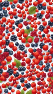 red berries pattern background wallpaper aesthetic illustration 4