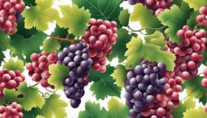 red grape vine pattern background wallpaper illustration 1