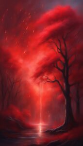 red rain background wallpaper aesthetic illustration 4