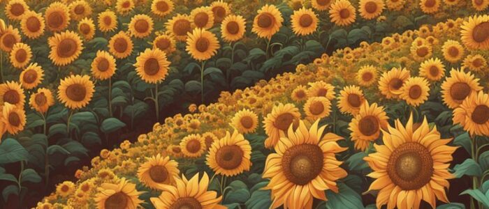 red sunflower background illustration aesthetic 3