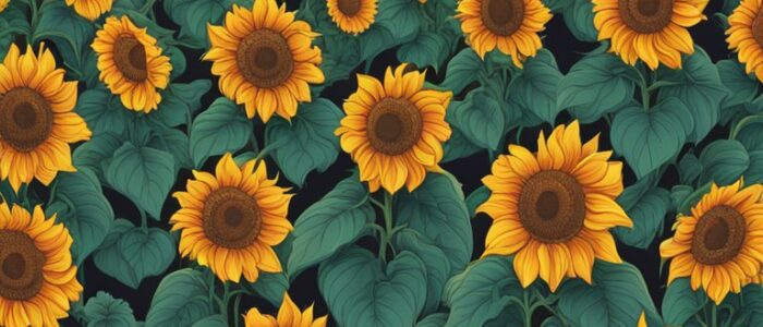 red sunflower background illustration aesthetic 4