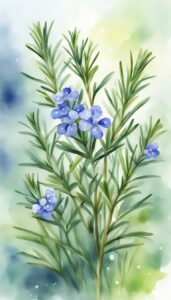 rosemary plant watercolor background wallpaper aesthetic illustration 1