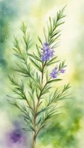 rosemary plant watercolor background wallpaper aesthetic illustration 4
