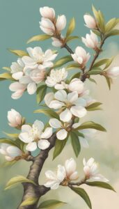 vintage almond tree blossom background illustration aesthetic wallpaper 3