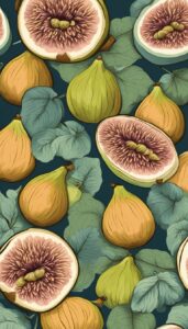 vintage figs pattern background illustration 4