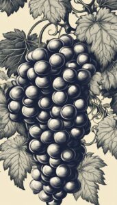 vintage grape vine pattern background wallpaper illustration 2