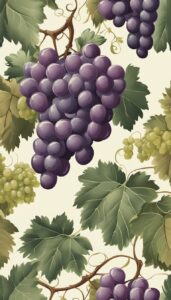 vintage grape vine pattern background wallpaper illustration 3