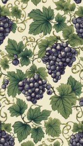 vintage grape vine pattern background wallpaper illustration 5