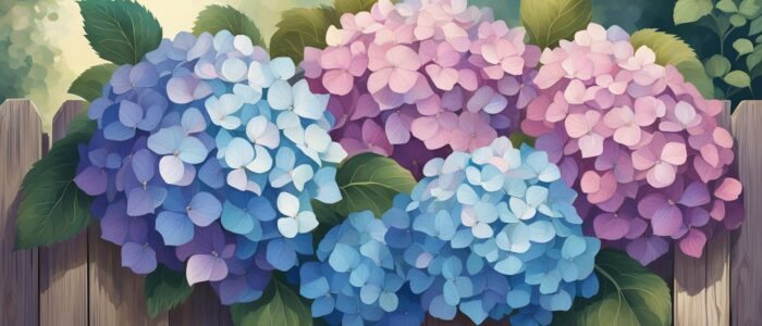 vintage hydrangea ortensia flower aesthetic background wallpaper illustration 1