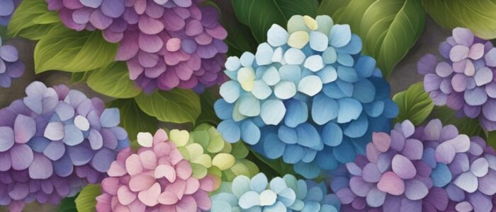 vintage hydrangea ortensia flower aesthetic background wallpaper illustration 2