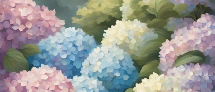 vintage hydrangea ortensia flower aesthetic background wallpaper illustration 3