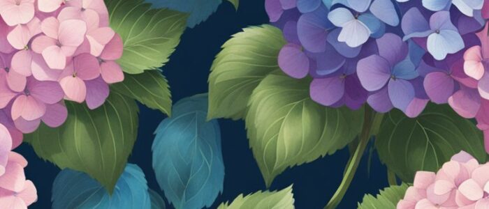 vintage hydrangea ortensia flower aesthetic background wallpaper illustration 4