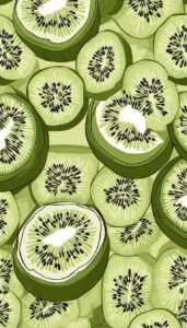 vintage kiwi fruit pattern background illustration aesthetic wallpaper 2