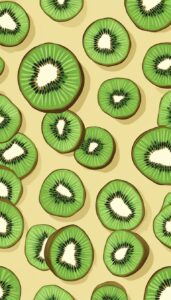 vintage kiwi fruit pattern background illustration aesthetic wallpaper 4