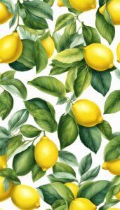 vintage lemon pattern background illustration 4