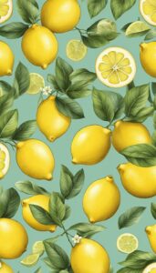 vintage lemon pattern background illustration 5