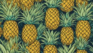 vintage pineapple ananas fruit pattern background aesthetic illustration wallpaper 1