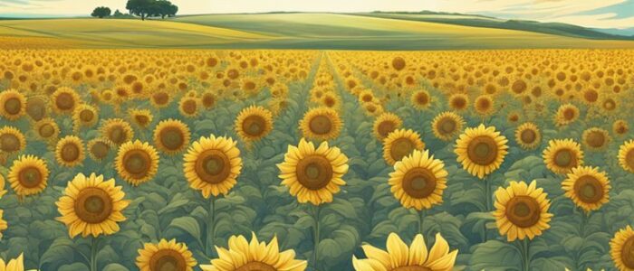 vintage sunflower background illustration aesthetic 2