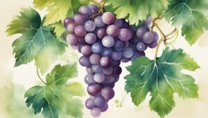 watercolor grape vine pattern background wallpaper illustration 1