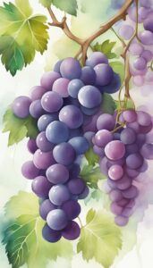 watercolor grape vine pattern background wallpaper illustration 4