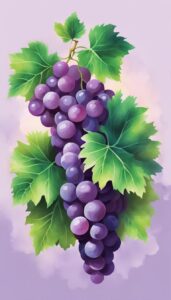 watercolor grape vine pattern background wallpaper illustration 7