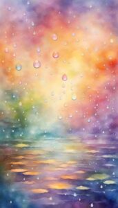 watercolor rain background wallpaper aesthetic illustration 3