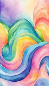 watercolor rainbow background wallpaper aesthetic illustration 2