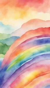 watercolor rainbow background wallpaper aesthetic illustration 3