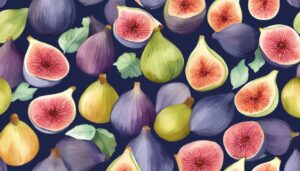 watercolors figs pattern background illustration 1