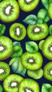 watercolors kiwi fruit pattern background illustration aesthetic wallpaper 4