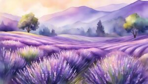 watercolors lavender plants flowers background wallpaper aesthetic illustration 1