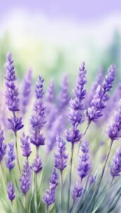 watercolors lavender plants flowers background wallpaper aesthetic illustration 4