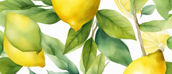 watercolors lemon pattern background illustration 2